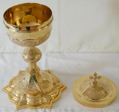 Irish sterling silver gilt Ciborium